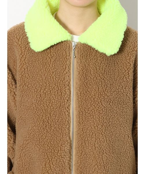 jouetie（ジュエティ）の「ボアジップジャケット（その他アウター・レディース・ブラック/ベージュ/オフホワイト/オレンジ・MEDIUM）」の14枚目の写真