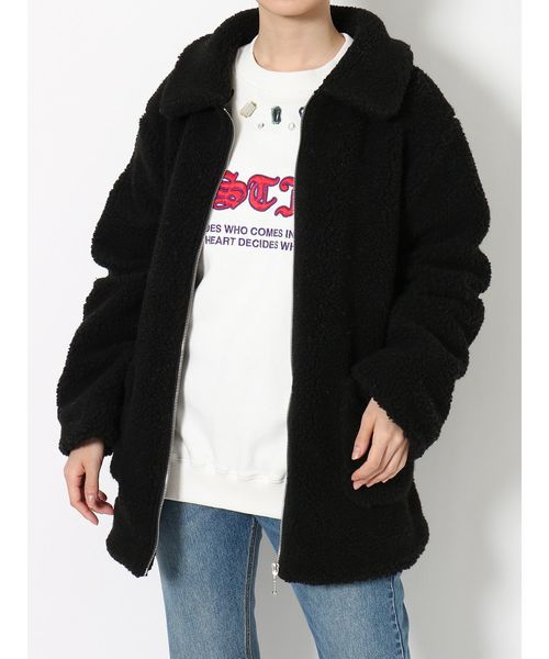 jouetie（ジュエティ）の「ボアジップジャケット（その他アウター・レディース・ブラック/ベージュ/オフホワイト/オレンジ・MEDIUM）」の19枚目の写真