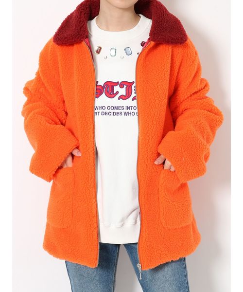 jouetie（ジュエティ）の「ボアジップジャケット（その他アウター・レディース・ブラック/ベージュ/オフホワイト/オレンジ・MEDIUM）」の20枚目の写真