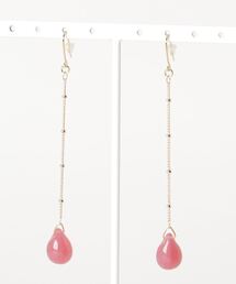 【tschuss(チュース)】「drop」チェコビーズのロングピアス