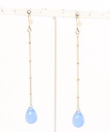 【tschuss(チュース)】「drop」チェコビーズのロングピアス
