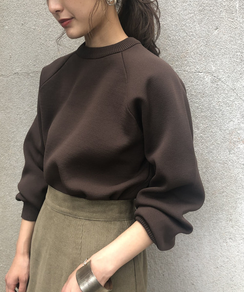 &g'aime（アンジェム）の「【＆g'aime】サイドスリットロングスリーブニット（ニット/セーター・レディース・ブラック/ブラウン/グレイッシュベージュ・FREE）」の10枚目の写真