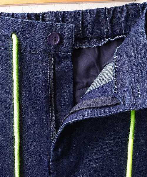MinoriTY（マイノリティ）の「ネオンスピンドルワイドサルエルデニム（デニムパンツ・メンズ・ブルー/インディゴブルー・M/L）」の3枚目の写真