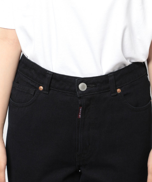 PAGEBOY（ページボーイ）の「【SOMETHING × PAGEBOY】別注 スリットフレアパンツ（デニムパンツ・レディース・ブラック/サックスブルー・SMALL/MEDIUM）」の9枚目の写真