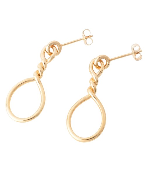 COCOSHNIK(ココシュニック)の「K10ひねりノット スタッドピアス(ピアス(両耳用)・レディース・ホワイト系その他7・00)」の4枚目の写真