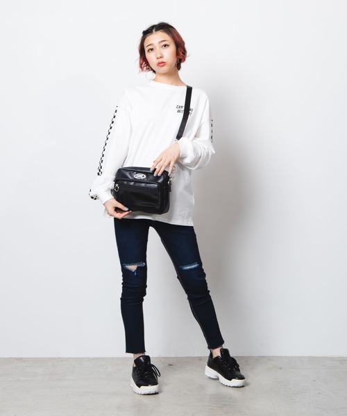 WEGO（ウィゴー）の「WEGO/リングチェーンワンポイントショルダーバッグ（ショルダーバッグ・レディース・シルバー/ブラック/パープル/ホワイト・FREE）」の6枚目の写真