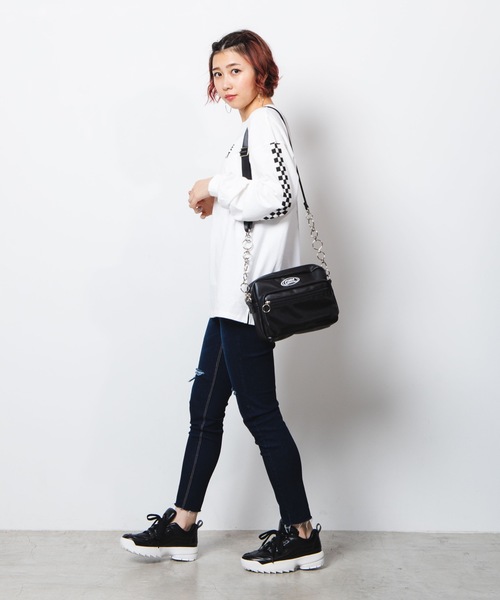 WEGO（ウィゴー）の「WEGO/リングチェーンワンポイントショルダーバッグ（ショルダーバッグ・レディース・シルバー/ブラック/パープル/ホワイト・FREE）」の7枚目の写真