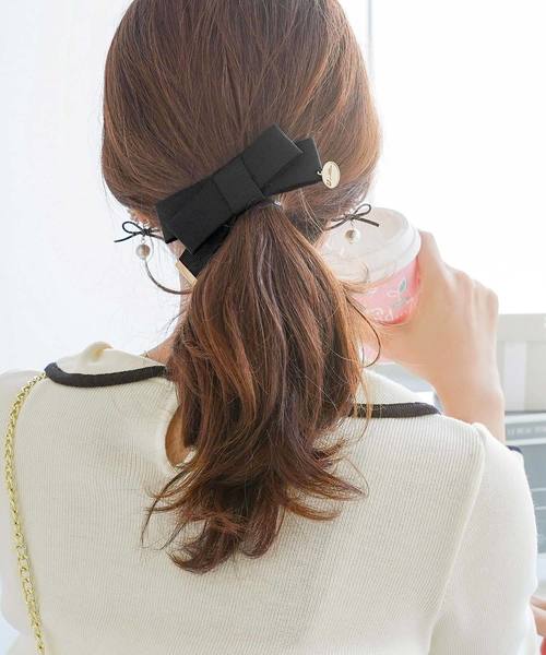 ヘアアクセサリーバレッタルルベちゃんスカートなどにグログランリボン