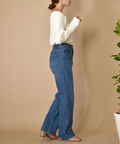 w closet（ダブルクローゼット）の「スクエアヘンリーネック長袖プルオーバー（Tシャツ/カットソー・レディース・オフホワイト/スモークグレー/ベージュ/スミクロ・FREE）」の8枚目の写真