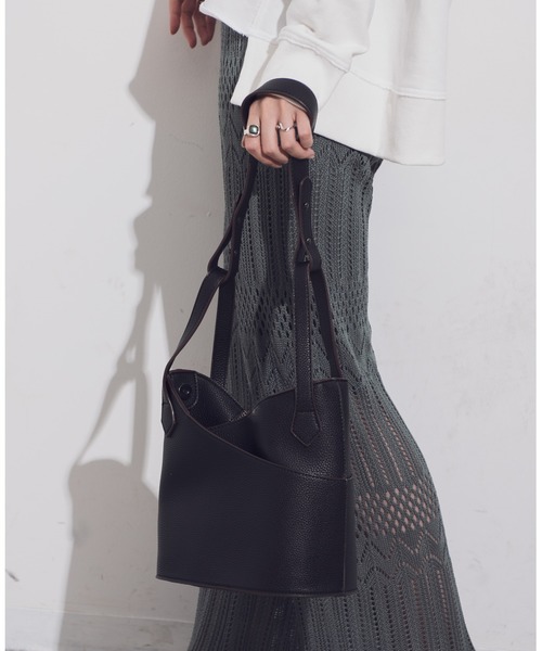 Aunt Marie's（アントマリーズ）の「AUNT MARIE'S 2WAYクロスショルダーバッグ（ショルダーバッグ・レディース・ホワイト/ブラック・FREE）」の10枚目の写真