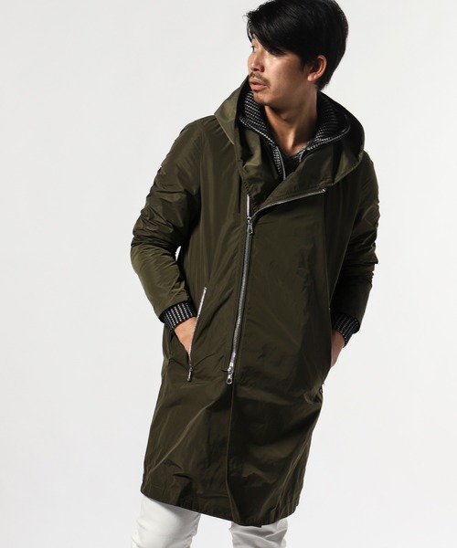 TETE HOMME（テットオム）の「メモリータフタラップフードコート
