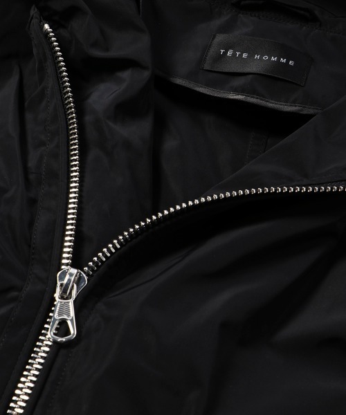 TETE HOMME（テットオム）の「メモリータフタラップフードコート