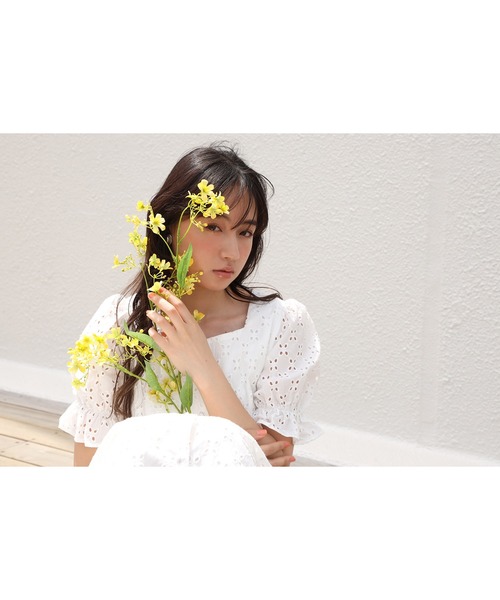 one after another NICE CLAUP(ワンアフターアナザーナイスクラップ)の「【Web限定】コットンレースロングワンピース(ワンピース・レディース・オフホワイト/ブラック/ミント/ラベンダー・FREE)」の20枚目の写真