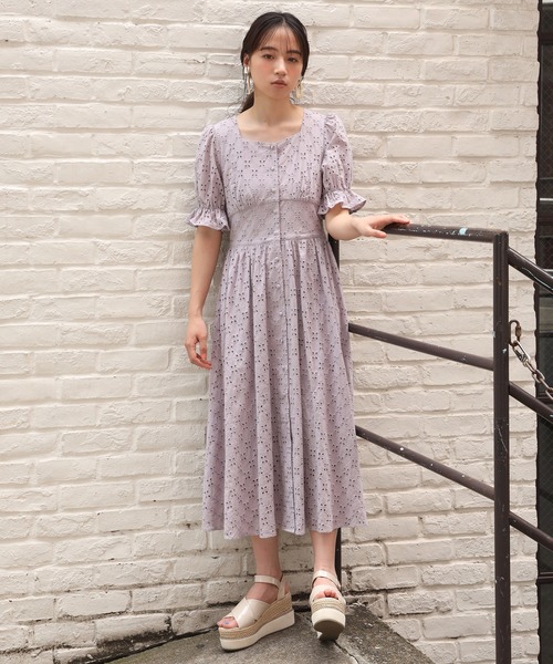 one after another NICE CLAUP(ワンアフターアナザーナイスクラップ)の「【Web限定】コットンレースロングワンピース(ワンピース・レディース・オフホワイト/ブラック/ミント/ラベンダー・FREE)」の8枚目の写真