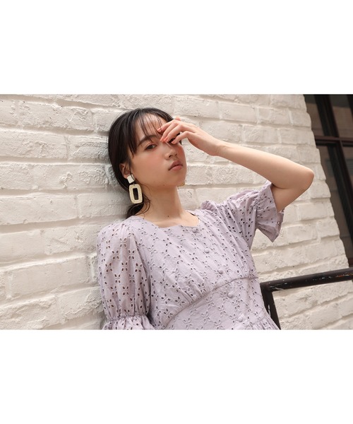 one after another NICE CLAUP(ワンアフターアナザーナイスクラップ)の「【Web限定】コットンレースロングワンピース(ワンピース・レディース・オフホワイト/ブラック/ミント/ラベンダー・FREE)」の13枚目の写真