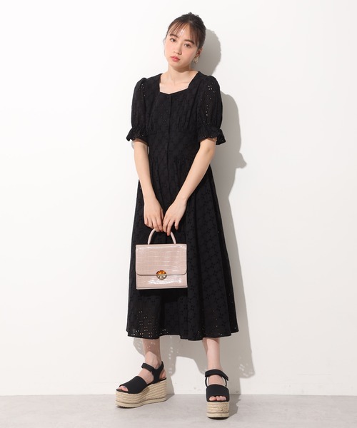 one after another NICE CLAUP(ワンアフターアナザーナイスクラップ)の「【Web限定】コットンレースロングワンピース(ワンピース・レディース・オフホワイト/ブラック/ミント/ラベンダー・FREE)」の21枚目の写真