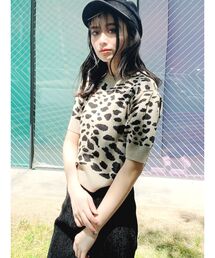 GYDA | レオパードジャガーニットTOPS(ニット/セーター)