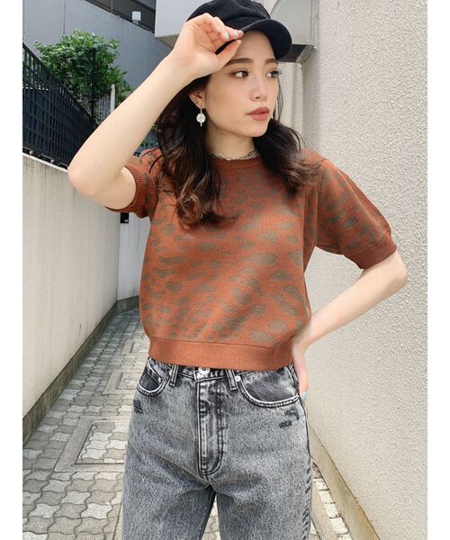 GYDA(ジェイダ)の「レオパードジャガーニットTOPS(ニット/セーター・レディース・ブラック/オレンジ/ベージュ・FREE)」の11枚目の写真
