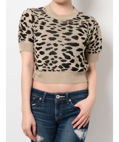 GYDA(ジェイダ)の「レオパードジャガーニットTOPS(ニット/セーター・レディース・ブラック/オレンジ/ベージュ・FREE)」の12枚目の写真