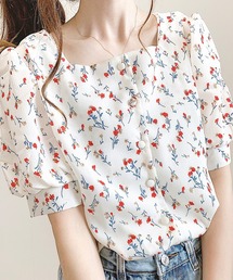 cuorequal（クオレコール）の「レトロ小花柄ブラウス（シャツ/ブラウス）」