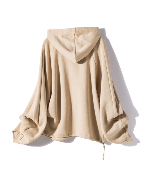 SAISON DE PAPILLON（セゾンドパピヨン）の「ニット地ジップパーカー（パーカー・レディース・ブラック/ベージュ/グレー・S/M/L）」の5枚目の写真