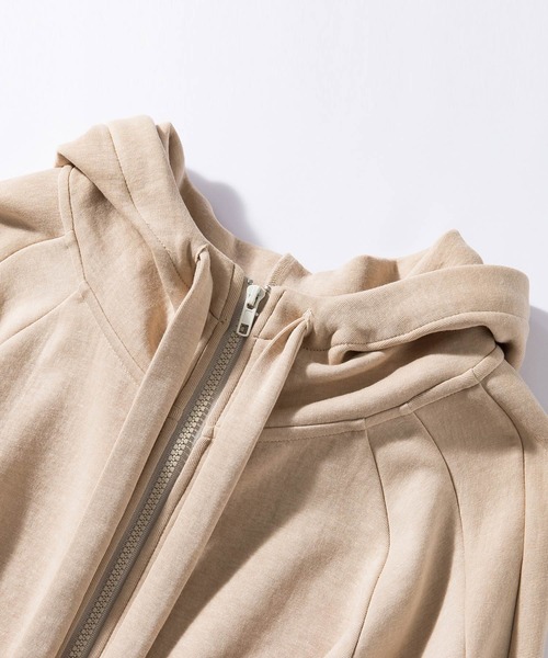 SAISON DE PAPILLON（セゾンドパピヨン）の「ニット地ジップパーカー（パーカー・レディース・ブラック/ベージュ/グレー・S/M/L）」の10枚目の写真