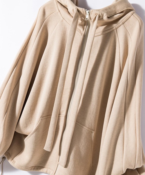 SAISON DE PAPILLON（セゾンドパピヨン）の「ニット地ジップパーカー（パーカー・レディース・ブラック/ベージュ/グレー・S/M/L）」の14枚目の写真