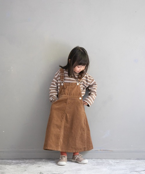 LOWRYS FARM（ローリーズファーム）の「ドビーコールジャンスカ＊　892718（ワンピース・キッズ・パープル/ブラウン・MEDIUM/LARGE/X-LARGE）」の2枚目の写真