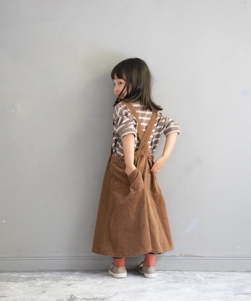 LOWRYS FARM（ローリーズファーム）の「ドビーコールジャンスカ＊　892718（ワンピース・キッズ・パープル/ブラウン・MEDIUM/LARGE/X-LARGE）」の4枚目の写真