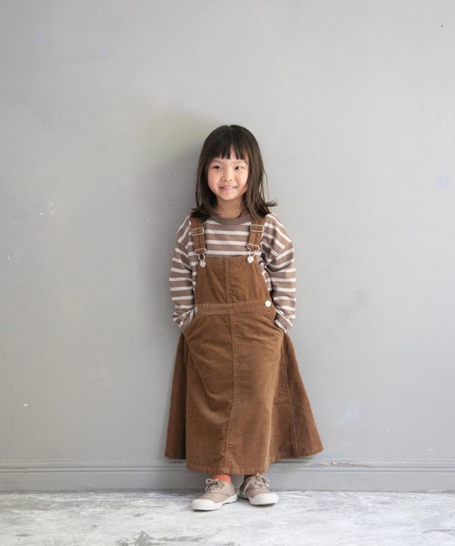 LOWRYS FARM（ローリーズファーム）の「ドビーコールジャンスカ＊　892718（ワンピース・キッズ・パープル/ブラウン・MEDIUM/LARGE/X-LARGE）」の5枚目の写真