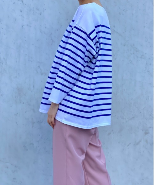 セール パネルボーダーボートネックロンt Tシャツ カットソー N O R C ノーク のファッション通販 Zozotown