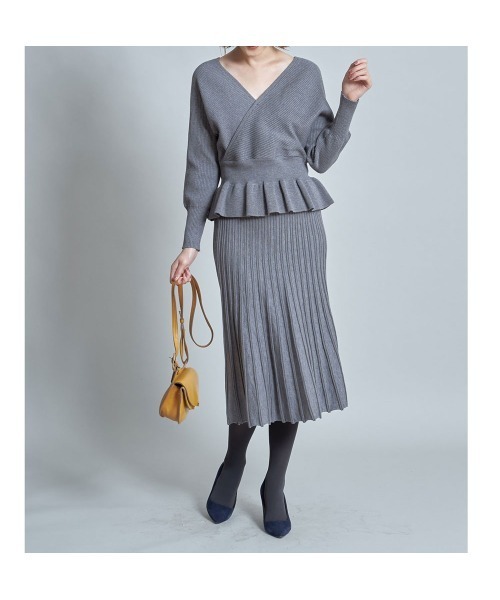 カシュクールニットスカートセットアップ セットアップ Nostalgia アンドドットノスタルジア のファッション通販 Zozotown