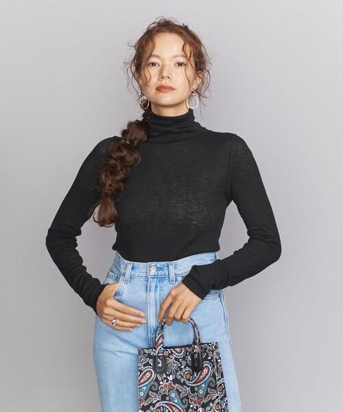 BEAUTY&YOUTH UNITED ARROWS（ビューティーアンドユースユナイテッドアローズ）の「BY スラブルーズタートルネックカットソー ◆（Tシャツ/カットソー・レディース・ホワイト/ブラック/ライトピンク・FREE）」の3枚目の写真