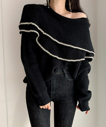 【c.u.l:w】ティアードデザイン フリルニット culw9