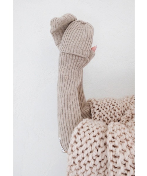 ALEXIA STAM（アリシアスタン）の「Half Finger Warm Hand Mittens/ハーフフィンガーウォームハンドミトン（手袋・レディース・ベージュ/モカ/グレー・FREE）」の14枚目の写真