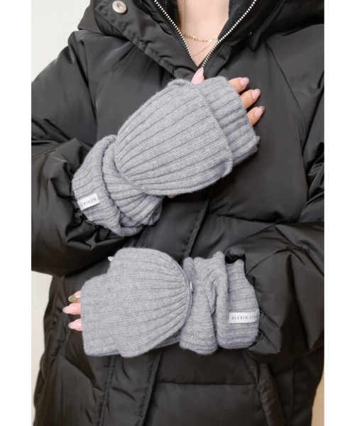 ALEXIA STAM（アリシアスタン）の「Half Finger Warm Hand Mittens/ハーフフィンガーウォームハンドミトン（手袋・レディース・ベージュ/モカ/グレー・FREE）」の7枚目の写真