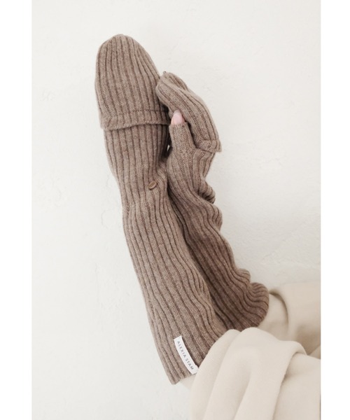 ALEXIA STAM（アリシアスタン）の「Half Finger Warm Hand Mittens/ハーフフィンガーウォームハンドミトン（手袋・レディース・ベージュ/モカ/グレー・FREE）」の10枚目の写真