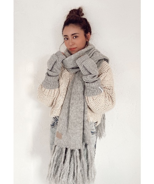 ALEXIA STAM（アリシアスタン）の「Half Finger Warm Hand Mittens/ハーフフィンガーウォームハンドミトン（手袋・レディース・ベージュ/モカ/グレー・FREE）」の4枚目の写真