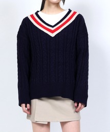 DING | DING/スクールケーブルニット(ニット/セーター)