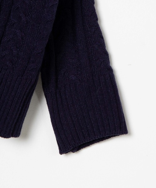 DING（ディング）の「DING/スクールケーブルニット（ニット/セーター・レディース・ベージュ/グリーン/ネイビー・FREE）」の5枚目の写真