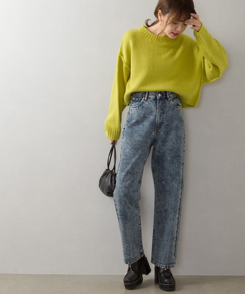SpRay(スプレイ)の「デニムセミワイドパンツ(デニムパンツ・レディース・インディゴブルー/ブルー/ブルー系その他/ブルー系その他2・FREE)」の11枚目の写真