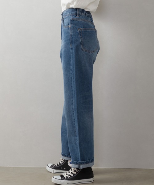 SpRay(スプレイ)の「デニムセミワイドパンツ(デニムパンツ・レディース・インディゴブルー/ブルー/ブルー系その他/ブルー系その他2・FREE)」の9枚目の写真