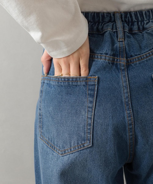 SpRay(スプレイ)の「デニムセミワイドパンツ(デニムパンツ・レディース・インディゴブルー/ブルー/ブルー系その他/ブルー系その他2・FREE)」の16枚目の写真