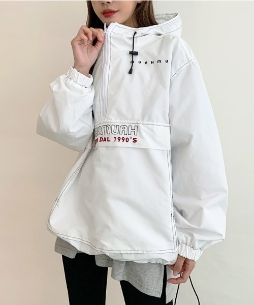 muahmuah（ムーアムーア）の「『muah muah/ムーアムーア』LAYERED HALF SLEEVE T-SHIRT/レイヤード ハーフ スリーブ Tシャツ（Tシャツ/カットソー・レディース・ホワイト/ブラック/グレー・FREE）」の10枚目の写真