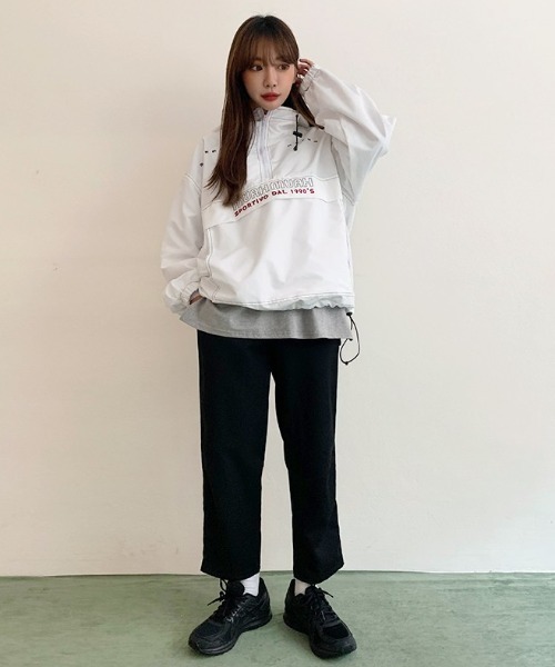 muahmuah（ムーアムーア）の「『muah muah/ムーアムーア』LAYERED HALF SLEEVE T-SHIRT/レイヤード ハーフ スリーブ Tシャツ（Tシャツ/カットソー・レディース・ホワイト/ブラック/グレー・FREE）」の15枚目の写真