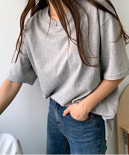 muahmuah（ムーアムーア）の「『muah muah/ムーアムーア』LAYERED HALF SLEEVE T-SHIRT/レイヤード ハーフ スリーブ Tシャツ（Tシャツ/カットソー・レディース・ホワイト/ブラック/グレー・FREE）」の21枚目の写真