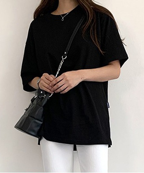 muahmuah（ムーアムーア）の「『muah muah/ムーアムーア』LAYERED HALF SLEEVE T-SHIRT/レイヤード ハーフ スリーブ Tシャツ（Tシャツ/カットソー・レディース・ホワイト/ブラック/グレー・FREE）」の22枚目の写真