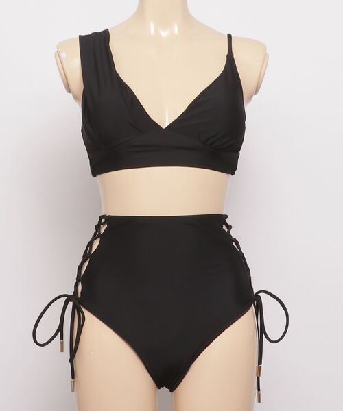 TOTASU ELEVEN（トータスイレブン）の「トータスイレブン ハイウエストショーツ  無地ビキニ   06981（水着・レディース・ブラック/ブラウン/ピンク・9号）」の7枚目の写真