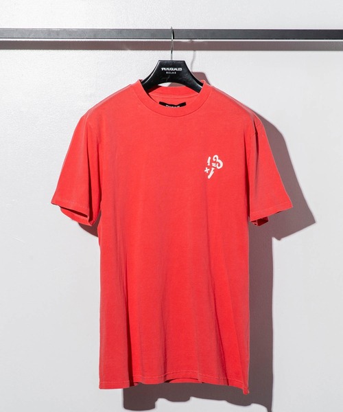 1PIU1UGUALE3  RELAX （ウノピゥウノウグァーレトレ リラックス）の「1PIU1UGUALE3 RELAX(ウノピゥウノウグァーレトレ リラックス)ピグメント ワンポイント ブランドロゴ 半袖Tシャツ（Tシャツ/カットソー・メンズ・ホワイト/ベージュ/コーラルピンク/グレー/ネイビー・L/S/M/XL/XXL）」の5枚目の写真