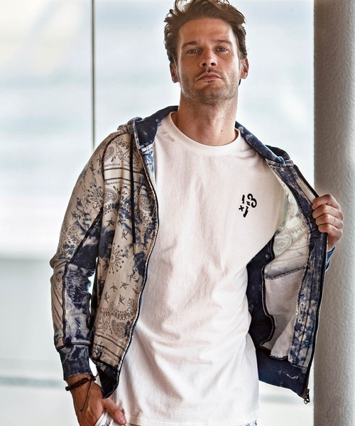 1PIU1UGUALE3  RELAX （ウノピゥウノウグァーレトレ リラックス）の「1PIU1UGUALE3 RELAX(ウノピゥウノウグァーレトレ リラックス)ピグメント ワンポイント ブランドロゴ 半袖Tシャツ（Tシャツ/カットソー・メンズ・ホワイト/ベージュ/コーラルピンク/グレー/ネイビー・L/S/M/XL/XXL）」の13枚目の写真